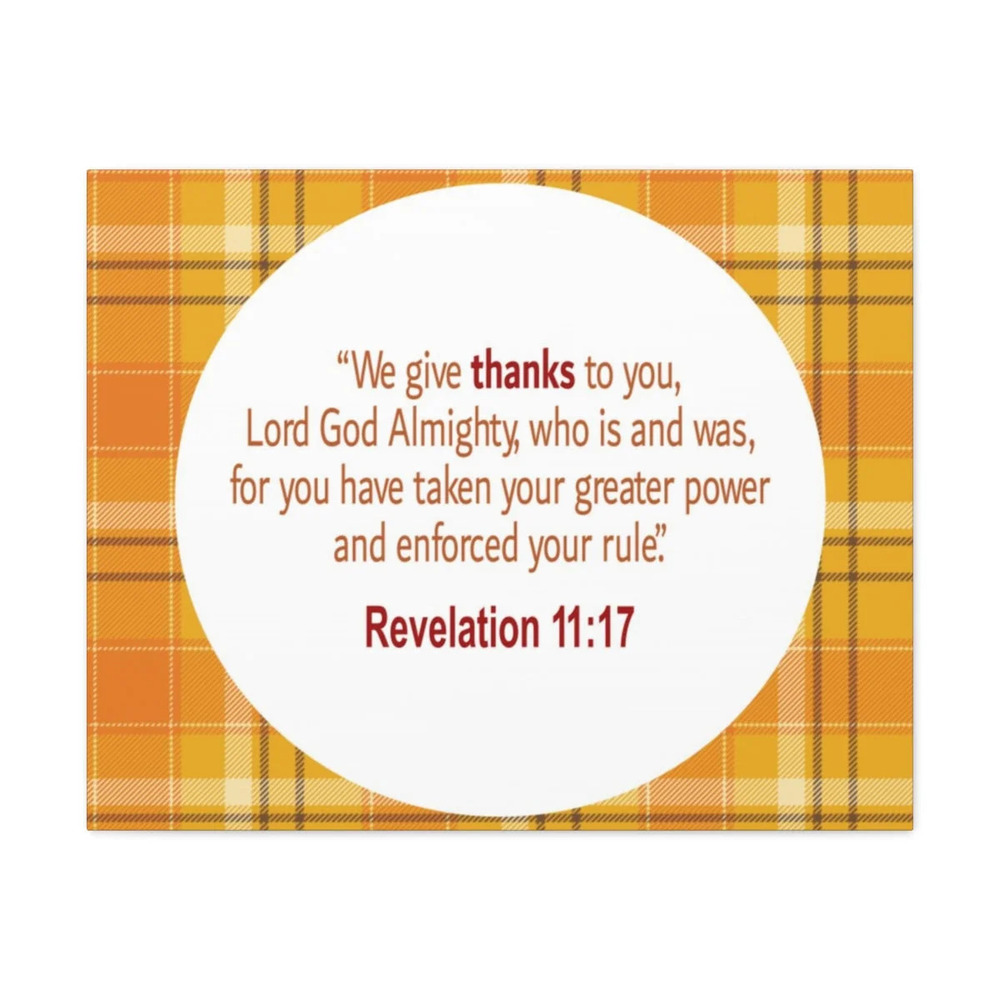 Scripture Walls Lord God Almighty Revelation 11:17 Bible Verse Canvas Christian